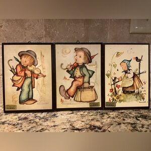 Hummel Original Art Plaques with Vibrant Illustrations Set of 3